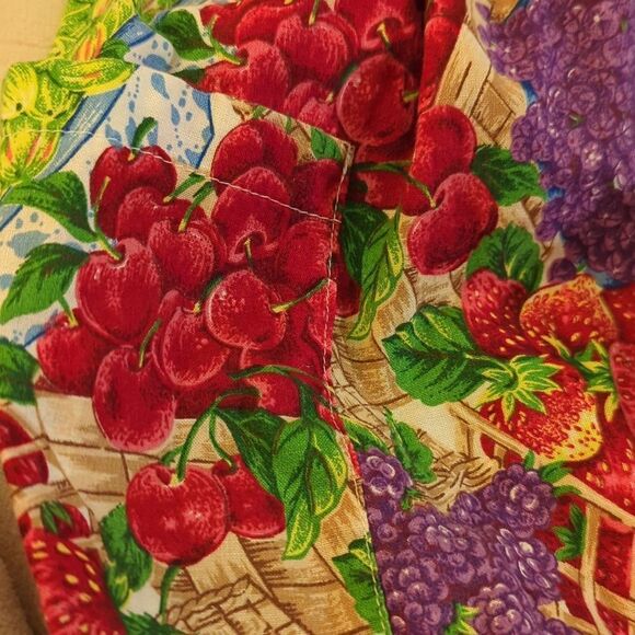 Vintage‎ Sostanza 80s all over fruit print dress size large - Picture 5 of 7